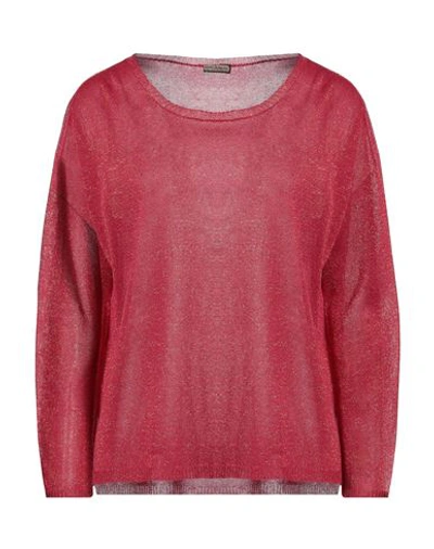 Maliparmi Malìparmi Woman Sweater Brick Red Size M Viscose, Polyester, Metallic Fiber