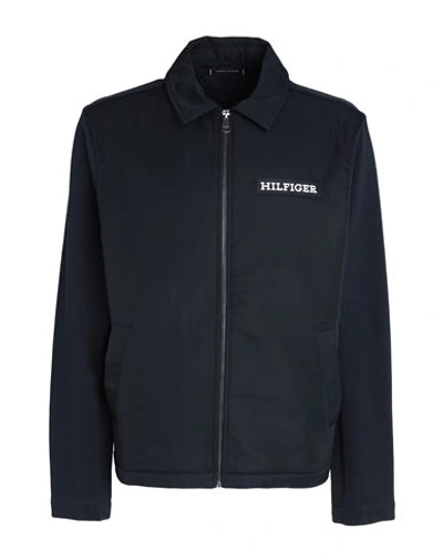 Tommy Hilfiger Man Jacket Midnight Blue Size M Cotton, Polyester, Elastane