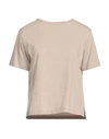 Aragona Woman T-shirt Beige Size 12 Cotton