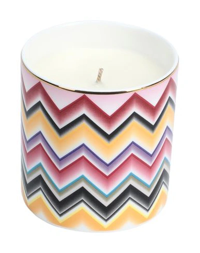 Missoni Home Candle Yellow Size - Porcelain, Natural Wax In Multi