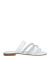 Cécile Woman Thong Sandal White Size 8 Cowhide In White