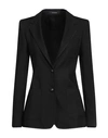 Tagliatore 02-05 Woman Blazer Black Size 12 Viscose, Polyamide, Lyocell