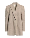 Philosophy Di Lorenzo Serafini Woman Blazer Beige Size 6 Cotton