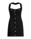 Dsquared2 Woman Mini Dress Black Size 6 Cotton, Elastomultiester, Elastane, Polyester