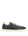 Tod's Man Sneakers Chocolate Brown Size 6.5 Soft Leather In Black