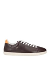 Tod's Man Sneakers Chocolate Brown Size 6.5 Soft Leather