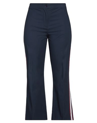 Boutique Moschino Woman Pants Navy Size 8 Cotton, Elastane In Navy Blue