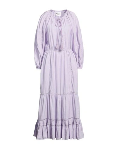 Marant Etoile Marant Étoile Woman Maxi Dress Lilac Size 4 Cotton, Linen, Viscose In Purple