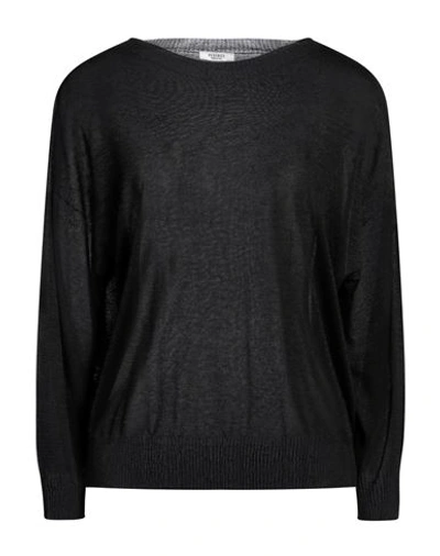 Peserico Woman Sweater Black Size 12 Viscose, Polyester In Black