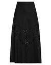 Chloé Woman Midi Skirt Black Size 6 Viscose, Ramie