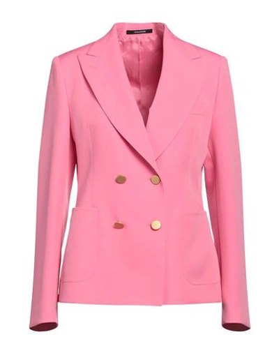 Tagliatore 02-05 Woman Blazer Fuchsia Size 12 Polyethylene, Elastane In Pink