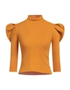 AKEP AKEP WOMAN TURTLENECK OCHER SIZE 4 VISCOSE, POLYESTER, POLYAMIDE