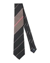 Dunhill Man Ties & Bow Ties Black Size - Mulberry Silk, Linen