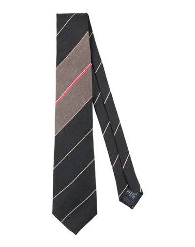 Dunhill Man Ties & Bow Ties Black Size - Mulberry Silk, Linen