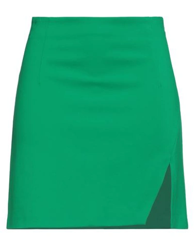 Pinko Woman Mini Skirt Emerald Green Size 8 Viscose, Polyamide, Elastane