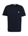 Maison Kitsuné Man T-shirt Midnight Blue Size Xxl Cotton