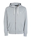 Polo Ralph Lauren Loopback Terry Full-zip Hoodie Man Sweatshirt Light Grey Size Xxl Cotton