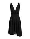 Hanita Woman Mini Dress Black Size M Polyester