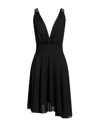 Hanita Woman Mini Dress Black Size M Polyester