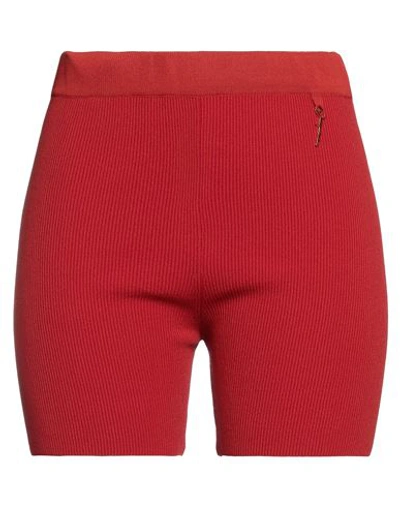 Jacquemus Woman Shorts & Bermuda Shorts Brick Red Size 6 Viscose, Polyester, Polyamide