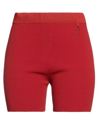 Jacquemus Woman Shorts & Bermuda Shorts Brick Red Size 8 Viscose, Polyester, Polyamide