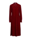 Boutique Moschino Woman Midi Dress Red Size 8 Viscose, Silk