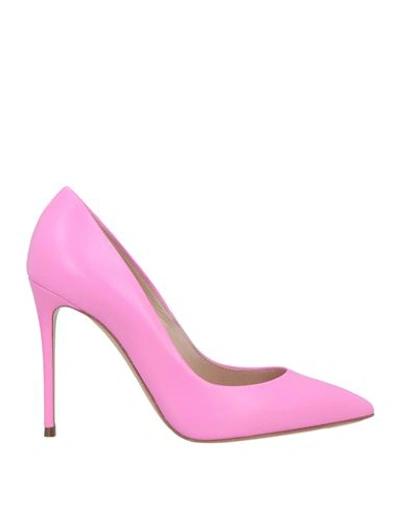Casadei Woman Pumps Fuchsia Size 5 Soft Leather In Pink