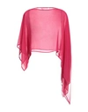 Simona Corsellini Woman Cape Fuchsia Size Xs Polyester In Red