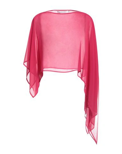 Simona Corsellini Woman Cape Fuchsia Size Xs Polyester In Red