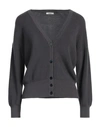 Peserico Woman Cardigan Steel Grey Size 6 Cotton