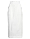 Liviana Conti Woman Midi Skirt White Size 6 Cotton, Polyamide, Elastane