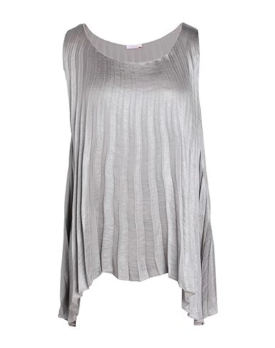Rossopuro Woman Top Grey Size M Polyester