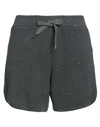 Brunello Cucinelli Linen & Silk-blend Short In Grey