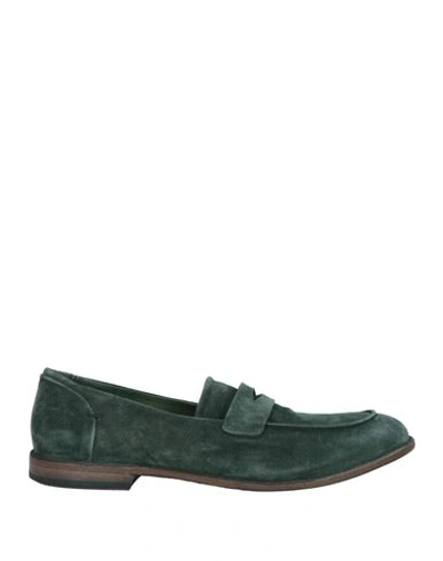 Pantanetti Man Loafers Dark Green Size 12 Soft Leather