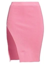 Laneus Woman Mini Skirt Pink Size 8 Cotton, Lycra