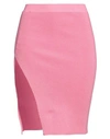 Laneus Woman Mini Skirt Pink Size 8 Cotton, Lycra In Pink
