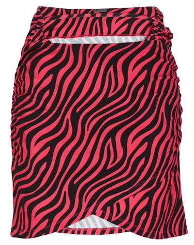 8 By Yoox Printed Jersey Cut-out Mini Skirt Woman Mini Skirt Fuchsia Size Xl Viscose, Elastane In Pink