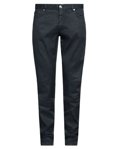 120% Lino Man Jeans Navy Blue Size 33 Linen, Cotton, Elastane