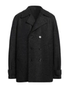 Harris Wharf London Man Coat Steel Grey Size 44 Virgin Wool