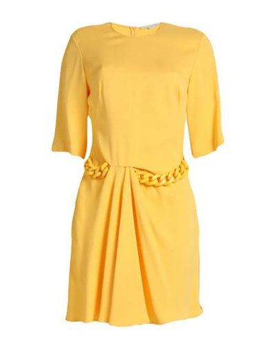 Stella Mccartney Woman Mini Dress Yellow Size 6-8 Viscose, Elastane