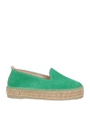 Manebi Manebí Woman Espadrilles Green Size 6 Soft Leather