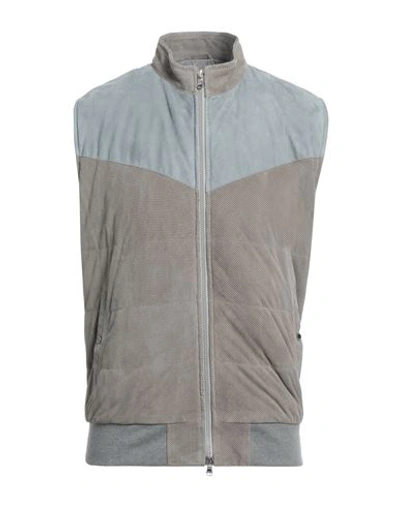 Barba Napoli Man Jacket Dove Grey Size 40 Soft Leather