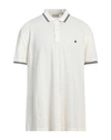 Brooksfield Man Polo Shirt Cream Size 48 Cotton In White