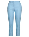 Hanita Woman Pants Sky Blue Size 12 Polyester, Elastane