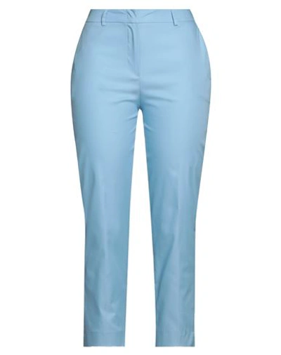 Hanita Woman Pants Sky Blue Size 4 Polyester, Elastane