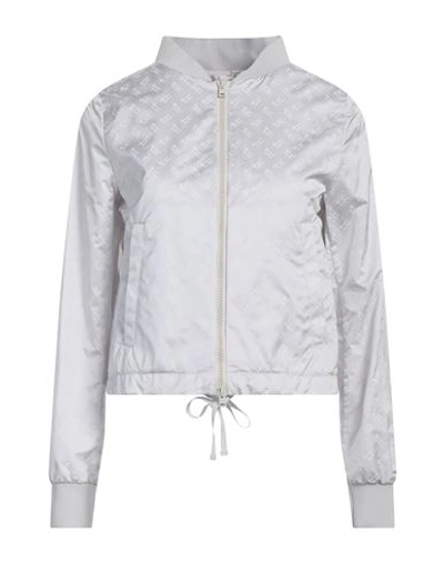 Herno Woman Jacket Grey Size 10 Polyamide, Elastane, Cotton, Acetate