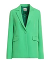 Mariuccia Woman Blazer Green Size Xs Polyester, Elastane