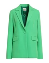 Mariuccia Woman Blazer Green Size M Polyester, Elastane