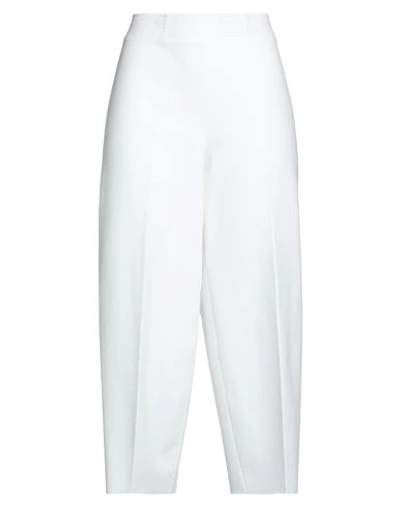 Liviana Conti Woman Cropped Pants White Size 2 Viscose, Polyamide, Elastane