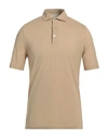 Filippo De Laurentiis Man Polo Shirt Beige Size 40 Cotton